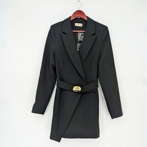 NICHOLAS Mackenzie Black Blazer Dress NWT Size 8 Belted